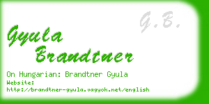 gyula brandtner business card